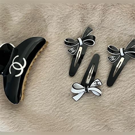 chanel hair bow|chanel hair claw clip.